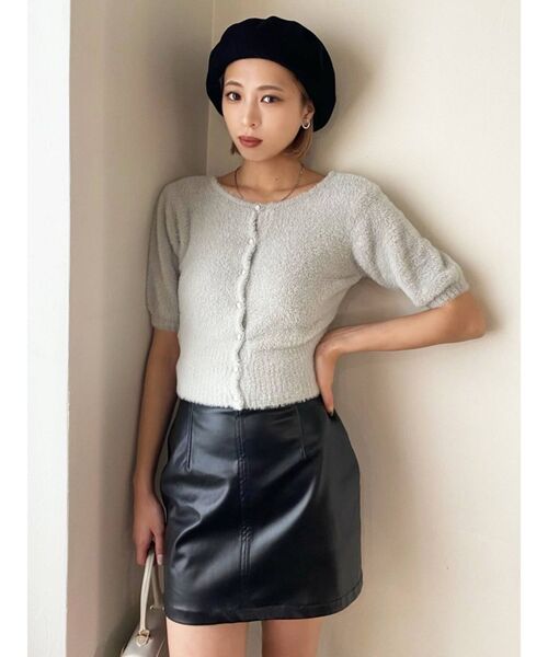 EMODA（エモダ）の「カーブウエストミニスカート（スカート・レディース・ブラック/ブルー/その他・SMALL/MEDIUM）」の5枚目の写真