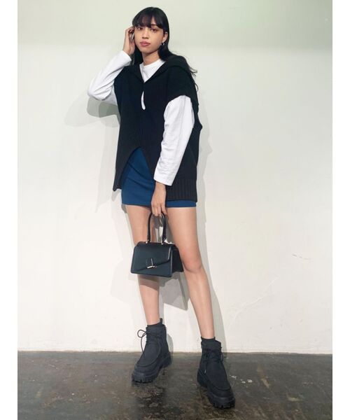 EMODA（エモダ）の「カーブウエストミニスカート（スカート・レディース・ブラック/ブルー/その他・SMALL/MEDIUM）」の20枚目の写真