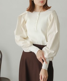 SENSE OF PLACE by URBAN RESEARCH | ボリュームスリーブニットドッキングトップ(ニット/セーター)