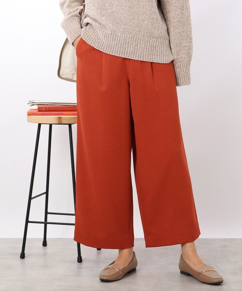 DRESKIP(ドレスキップ)の「◆【洗える】ONにもOFFにも!ワイドパンツ(その他パンツ・レディース・キャメル/グレー系その他2/ダークブラウン系1/オレンジ/ブラック・02/03)」の6枚目の写真