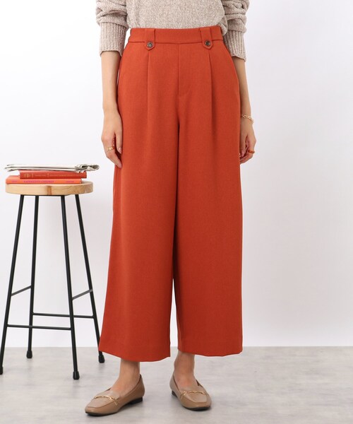 DRESKIP(ドレスキップ)の「◆【洗える】ONにもOFFにも!ワイドパンツ(その他パンツ・レディース・キャメル/グレー系その他2/ダークブラウン系1/オレンジ/ブラック・02/03)」の7枚目の写真