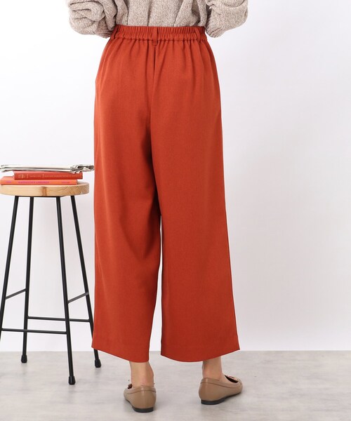 DRESKIP(ドレスキップ)の「◆【洗える】ONにもOFFにも!ワイドパンツ(その他パンツ・レディース・キャメル/グレー系その他2/ダークブラウン系1/オレンジ/ブラック・02/03)」の9枚目の写真
