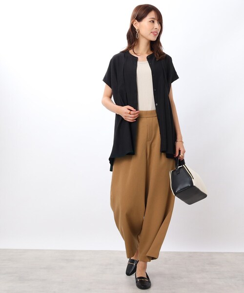 DRESKIP(ドレスキップ)の「◆【洗える】ONにもOFFにも!ワイドパンツ(その他パンツ・レディース・キャメル/グレー系その他2/ダークブラウン系1/オレンジ/ブラック・02/03)」の18枚目の写真