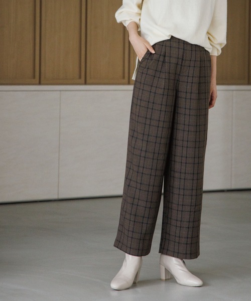 DRESKIP(ドレスキップ)の「◆【洗える】ONにもOFFにも!ワイドパンツ(その他パンツ・レディース・キャメル/グレー系その他2/ダークブラウン系1/オレンジ/ブラック・02/03)」の3枚目の写真