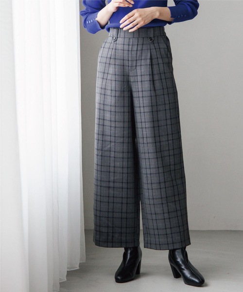 DRESKIP(ドレスキップ)の「◆【洗える】ONにもOFFにも!ワイドパンツ(その他パンツ・レディース・キャメル/グレー系その他2/ダークブラウン系1/オレンジ/ブラック・02/03)」の1枚目の写真