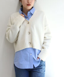 NOLLEY’S Sophi | MUSICカシミヤ混ショートVネックカーディガン(カーディガン/ボレロ)