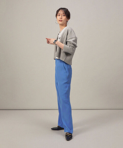 NOLLEY’S Sophi（ノーリーズソフィ）の「MUSICカシミヤ混ショートVネックカーディガン（カーディガン/ボレロ・レディース・ライトブルー/グレー/オフホワイト/ピンク/イエロー・38）」の19枚目の写真