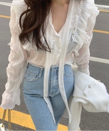 by muni:r | フリルストラップブラウス(シャツ/ブラウス)