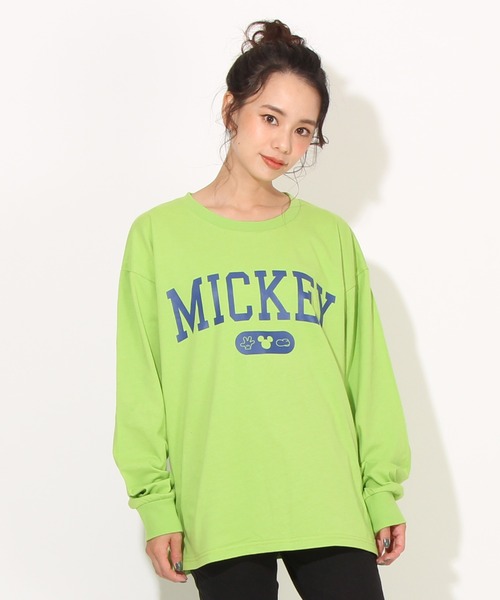 Disney(ディズニー)の「親子お揃い ディズニー カレッジロゴロンT 7277A(Tシャツ/カットソー・レディース・ブラック系1/チェリーピンク/イエロー×グリーン/ブラック系2・S/XL/L/M)」の3枚目の写真