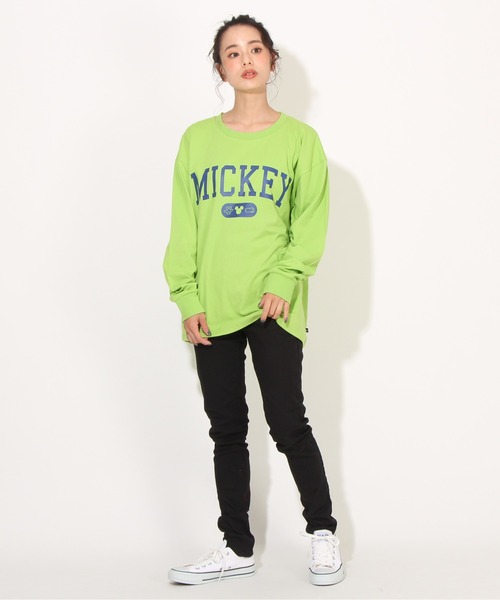 Disney(ディズニー)の「親子お揃い ディズニー カレッジロゴロンT 7277A(Tシャツ/カットソー・レディース・ブラック系1/チェリーピンク/イエロー×グリーン/ブラック系2・S/XL/L/M)」の10枚目の写真