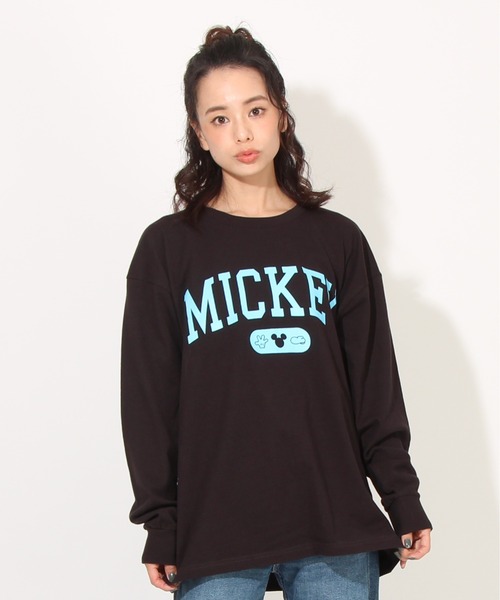 Disney(ディズニー)の「親子お揃い ディズニー カレッジロゴロンT 7277A(Tシャツ/カットソー・レディース・ブラック系1/チェリーピンク/イエロー×グリーン/ブラック系2・S/XL/L/M)」の13枚目の写真