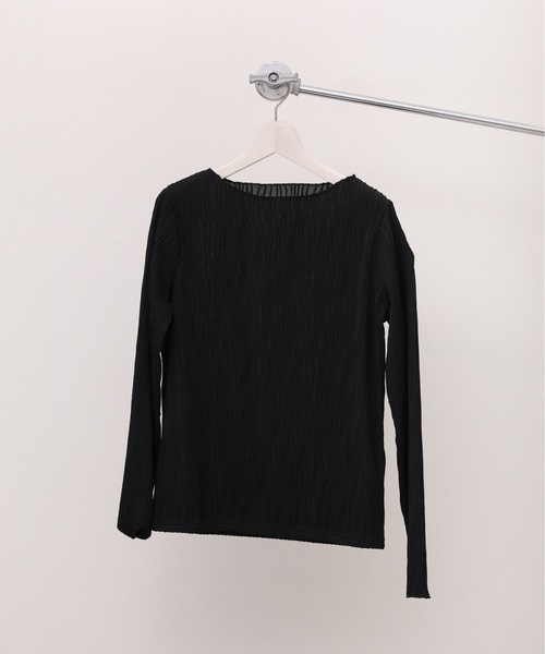 ap retro(アプレトロ)の「ウェーブストライプメロウプルオーバー / 長袖 / ロンT(Tシャツ/カットソー・レディース・ホワイト/ブラック/ブラウン/グリーン・FREE)」の21枚目の写真