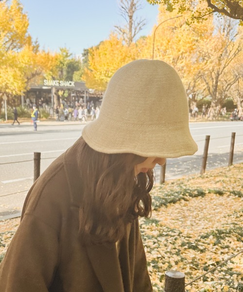 Ambre Neige(アンブルネージュ)の「ウールニットバケットハット/【WEB/EC限定商品】(ハット・レディース・ブラック/ベージュ/アイボリー・FREE)」の9枚目の写真