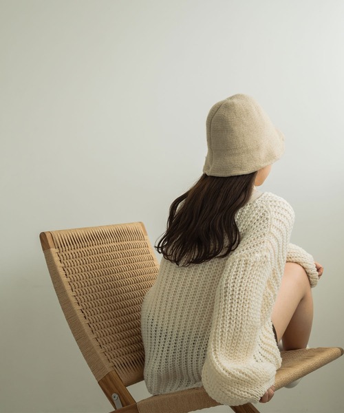 Ambre Neige(アンブルネージュ)の「ウールニットバケットハット/【WEB/EC限定商品】(ハット・レディース・ブラック/ベージュ/アイボリー・FREE)」の12枚目の写真