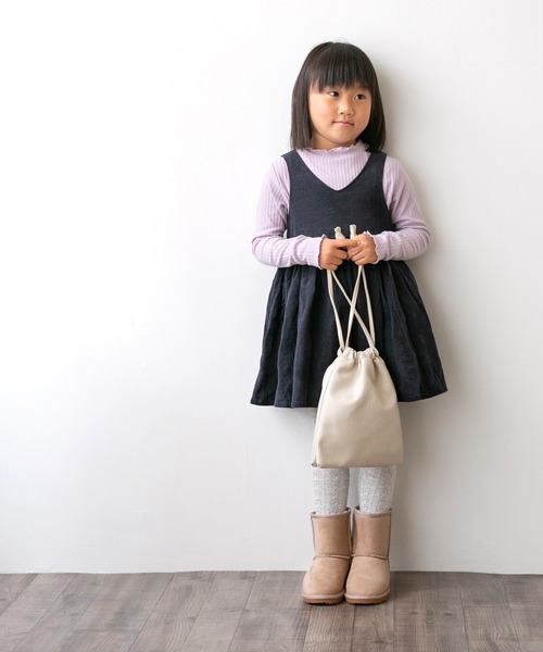 mooimooi(モーイモーイ)の「撥水 キッズムートンブーツ(ブーツ・キッズ・チャコールグレー/ブラック/ベージュ/キャメル/ダークブラウン/ブルー/スモークピンク/アニマル/アイボリー系・16.0cm/17.0cm/18.0cm/19.0cm/20.0cm/21.0cm)」の22枚目の写真