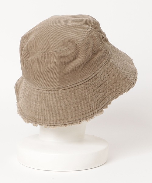 FRUIT OF THE LOOM(フルーツオブザルーム)の「【FRUIT OF THE LOOM】FTL Corduroy Fringe Bucket HAT(ハット・レディース・ベージュ/ブラック・FREE)」の3枚目の写真