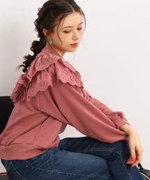 ◆【360度 映える】レースフリル スウェット