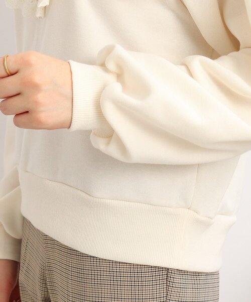 Cutie Blonde（キューティーブロンド）の「◆【360度 映える】レースフリル スウェット（スウェット・レディース・ブラック/ホワイト系/ピンク系・02/03）」の8枚目の写真