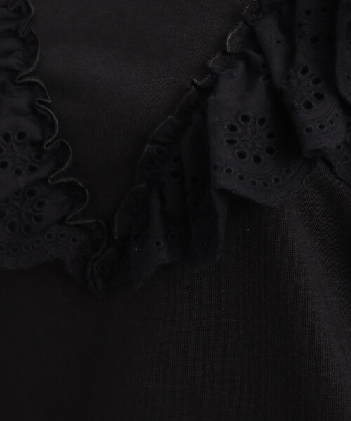 Cutie Blonde（キューティーブロンド）の「◆【360度 映える】レースフリル スウェット（スウェット・レディース・ブラック/ホワイト系/ピンク系・02/03）」の9枚目の写真