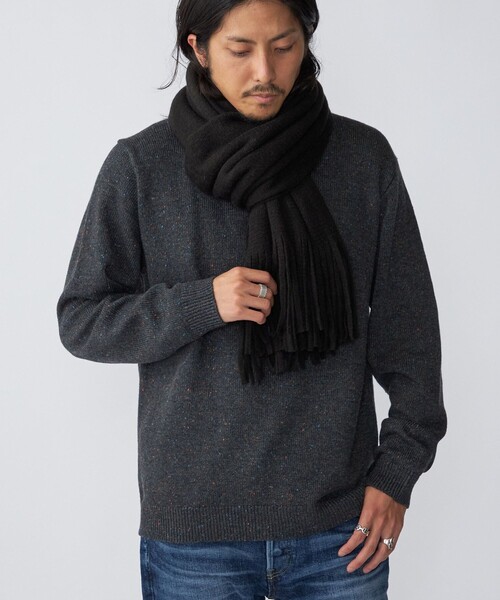 SHIPS(シップス)の「*SHIPS:〈ウォッシャブル〉Clacarbo(R) ビッグ ラッセル マフラー(マフラー・メンズ・ブラック/ベージュ・ONE SIZE)」の10枚目の写真