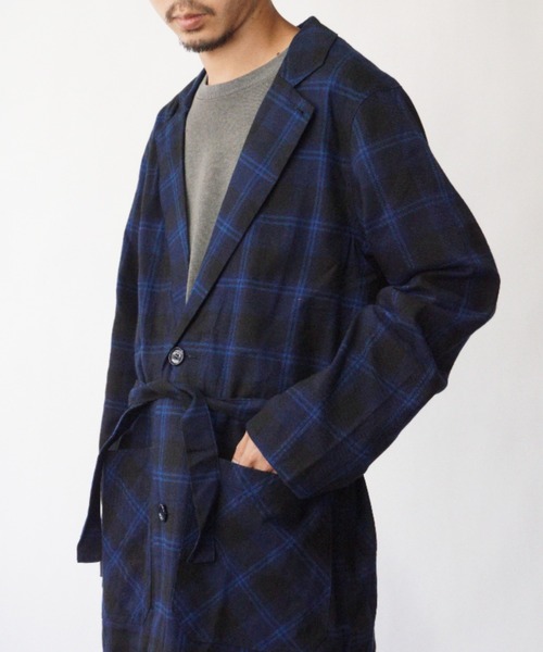 superNova.(スーパーノヴァ)の「Wind robe shirt - Flannel check(その他アウター・メンズ・ネイビー・M)」の8枚目の写真