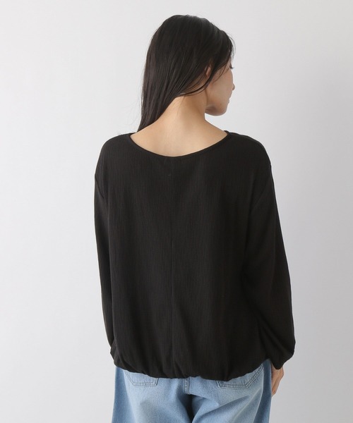 LEPSIM(レプシィム)の「テレコ袖ボリュームプルオーバー 295600(Tシャツ/カットソー・レディース・ブラック/イエロー/ブルー/グレイッシュベージュ・FREE)」の11枚目の写真