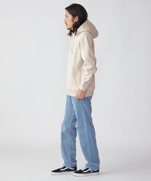 SHIPS（シップス）の「*SHIPS: ワンポイント ロゴ 梨地 ボンディング フリース プルオーバー パーカー（パーカー・メンズ・ブラック/グレー/ベージュ・SMALL/MEDIUM/LARGE/X-LARGE）」の7枚目の写真