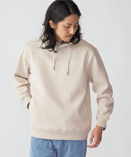 SHIPS（シップス）の「*SHIPS: ワンポイント ロゴ 梨地 ボンディング フリース プルオーバー パーカー（パーカー・メンズ・ブラック/グレー/ベージュ・SMALL/MEDIUM/LARGE/X-LARGE）」の10枚目の写真