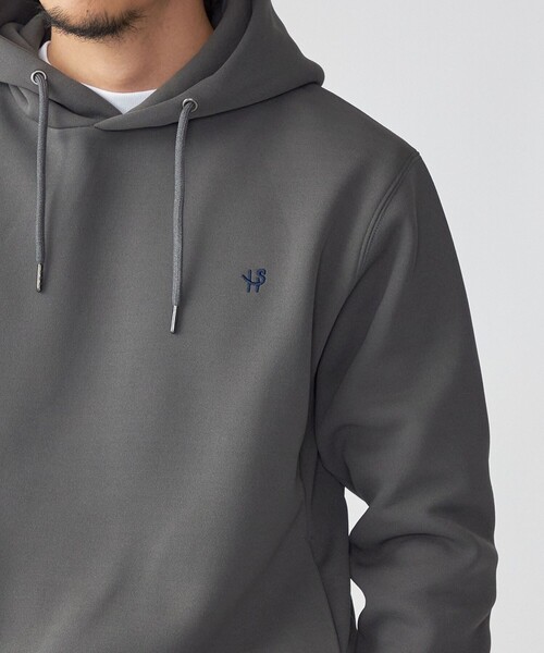 SHIPS（シップス）の「*SHIPS: ワンポイント ロゴ 梨地 ボンディング フリース プルオーバー パーカー（パーカー・メンズ・ブラック/グレー/ベージュ・SMALL/MEDIUM/LARGE/X-LARGE）」の17枚目の写真