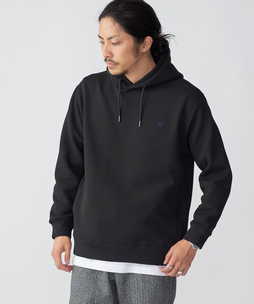 SHIPS（シップス）の「*SHIPS: ワンポイント ロゴ 梨地 ボンディング フリース プルオーバー パーカー（パーカー・メンズ・ブラック/グレー/ベージュ・SMALL/MEDIUM/LARGE/X-LARGE）」の18枚目の写真