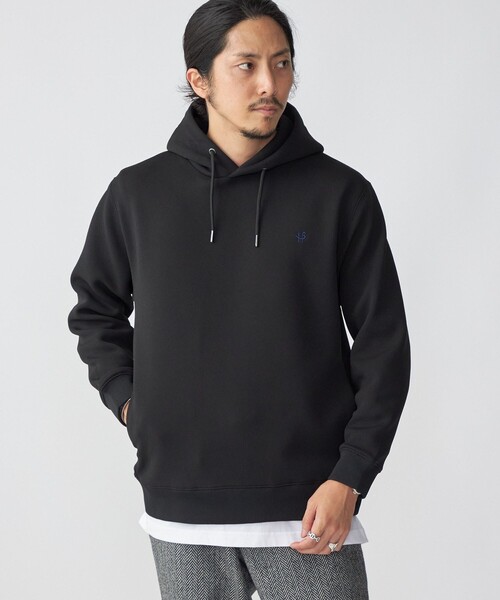 SHIPS（シップス）の「*SHIPS: ワンポイント ロゴ 梨地 ボンディング フリース プルオーバー パーカー（パーカー・メンズ・ブラック/グレー/ベージュ・SMALL/MEDIUM/LARGE/X-LARGE）」の19枚目の写真