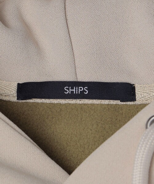 SHIPS（シップス）の「*SHIPS: ワンポイント ロゴ 梨地 ボンディング フリース プルオーバー パーカー（パーカー・メンズ・ブラック/グレー/ベージュ・SMALL/MEDIUM/LARGE/X-LARGE）」の22枚目の写真