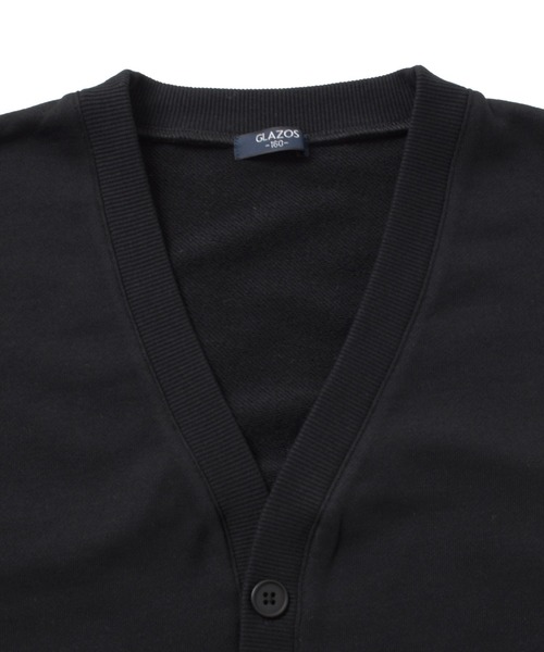 GLAZOS（グラソス）の「裏毛・ベーシックカーディガン（カーディガン/ボレロ・キッズ・ダークグリーン/ブラック/グレー・160cm/140cm/150cm/170cm）」の9枚目の写真
