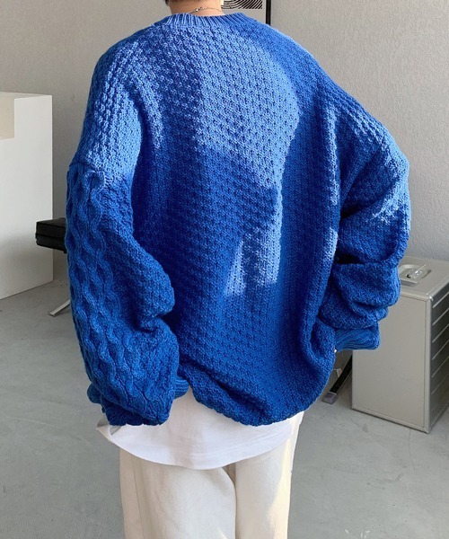 FVLMEN(フルメン)の「【FVLMEN】knit pullover crew sweater/ニット プルオーバー クルー セーター(ニット/セーター・メンズ・アイボリー/ブラック/ブルー・MEDIUM/LARGE/X-LARGE)」の13枚目の写真