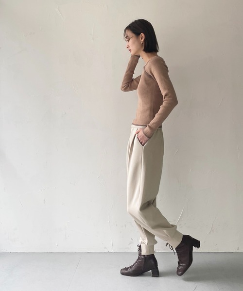 CLEIO（クレイオ）の「【CLEIO】ボリュームスリットパンツ（その他パンツ・レディース・ライトベージュ/ブラック・S/M）」の10枚目の写真