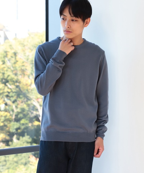 BEAMS F / 21ゲージ クルーネック ニット