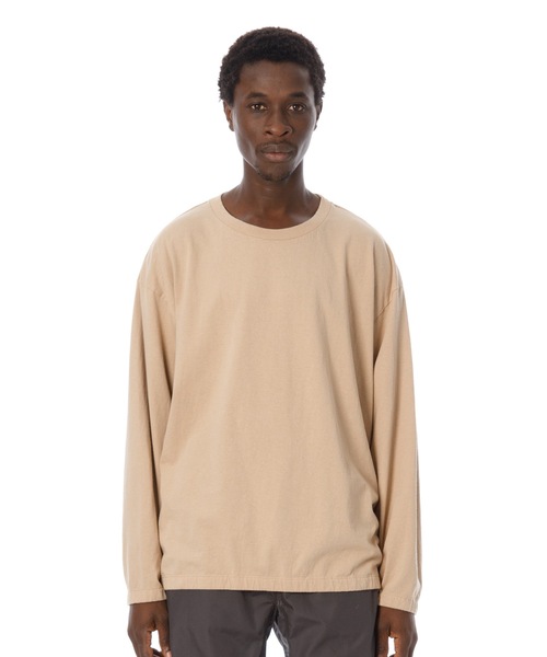 月模様のベージュ長袖トップス KOBE LETTUCE（神戸レタス） シアートップス 長袖 トップス レディース