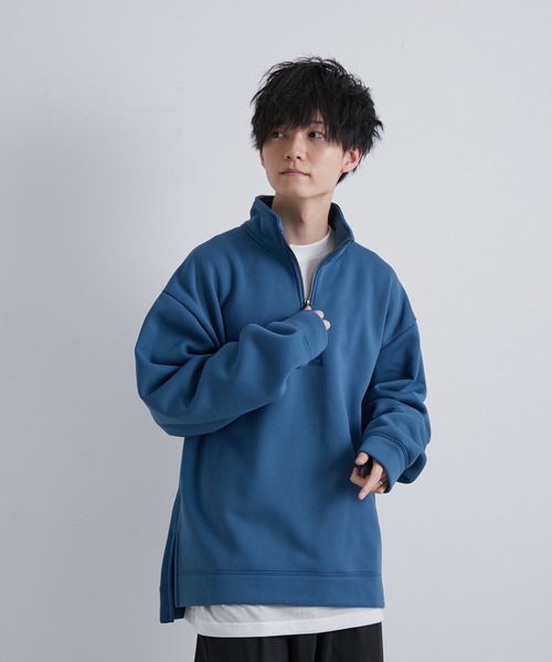 JUNRED(ジュンレッド)の「【Alpinus×JUNRed】ワンポイントハーフジップスウェットアンサンブル (ロンTee付き)(スウェット・メンズ・ブラック/ワイン/ブルー・M/S/L)」の16枚目の写真