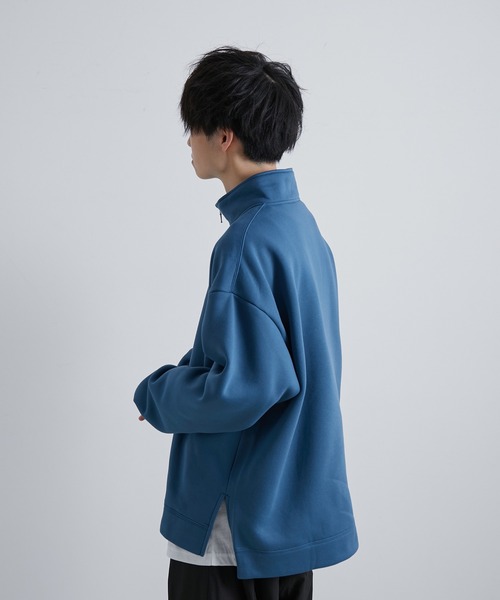 JUNRED(ジュンレッド)の「【Alpinus×JUNRed】ワンポイントハーフジップスウェットアンサンブル (ロンTee付き)(スウェット・メンズ・ブラック/ワイン/ブルー・M/S/L)」の13枚目の写真