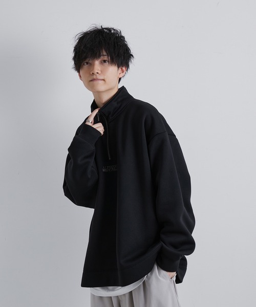 JUNRED(ジュンレッド)の「【Alpinus×JUNRed】ワンポイントハーフジップスウェットアンサンブル (ロンTee付き)(スウェット・メンズ・ブラック/ワイン/ブルー・M/S/L)」の19枚目の写真