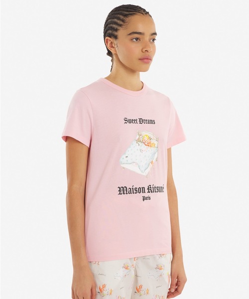 LAVIEPURE MAISON 売れ筋商品|||ラヴィーピュア メゾン Tシャツ トップス レディース Tops White メゾンキツネ MAISON KITSUNE MW00119KJ0008 Tシャツ SPEEDY FOX