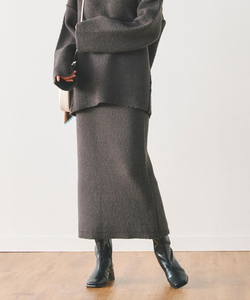 ブークレーニットスカート《手洗い可能》