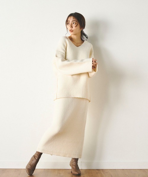 ブークレーニットスカート《手洗い可能》