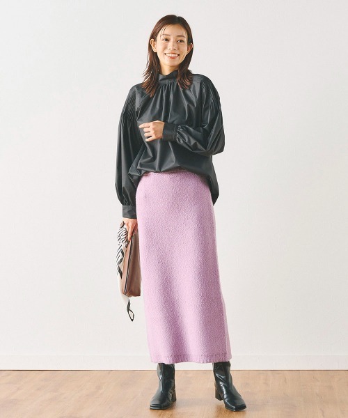 ブークレーニットスカート《手洗い可能》