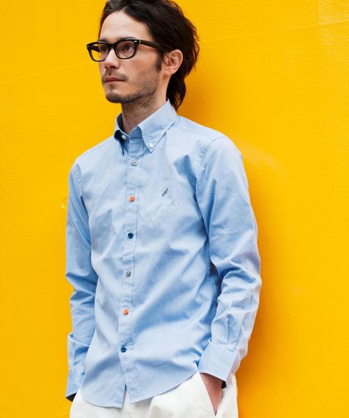 green label relaxing(グリーンレーベルリラクシング)の「【WEB限定】★★B/CRA P/OX EMBRO BD シャツ(シャツ/ブラウス・メンズ・ロイヤルブルー/ホワイト・X-LARGE/SMALL/MEDIUM/LARGE)」の1枚目の写真