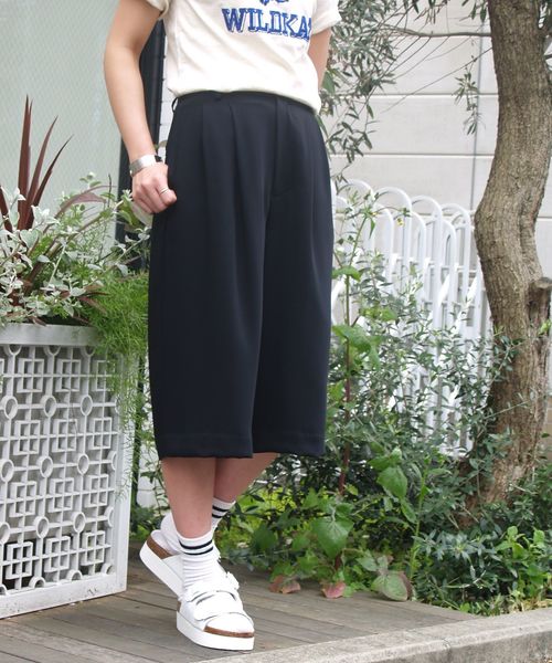 Another Edition（アナザーエディション）の「ポリエステルダブルクロス6分パンツ/AEBC　PE ダブルクロス 6ブ PT◆（その他パンツ・レディース・オフホワイト/ブラック・MEDIUM/SMALL）」の19枚目の写真