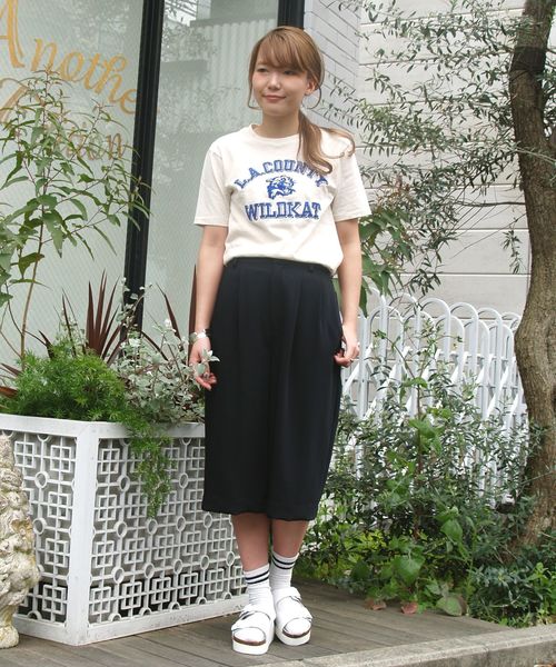 Another Edition（アナザーエディション）の「ポリエステルダブルクロス6分パンツ/AEBC　PE ダブルクロス 6ブ PT◆（その他パンツ・レディース・オフホワイト/ブラック・MEDIUM/SMALL）」の21枚目の写真