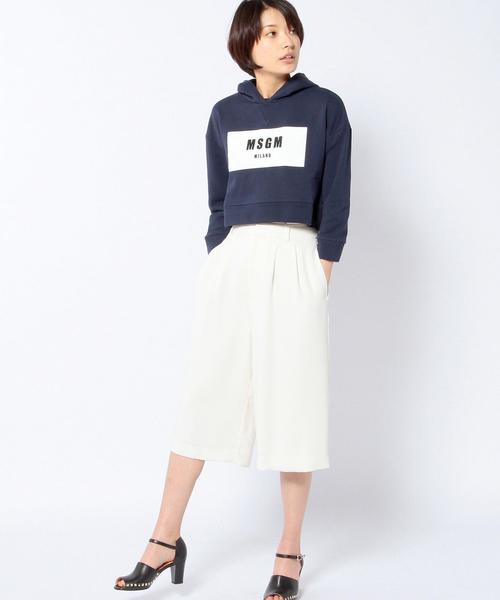 Another Edition（アナザーエディション）の「ポリエステルダブルクロス6分パンツ/AEBC　PE ダブルクロス 6ブ PT◆（その他パンツ・レディース・オフホワイト/ブラック・MEDIUM/SMALL）」の6枚目の写真