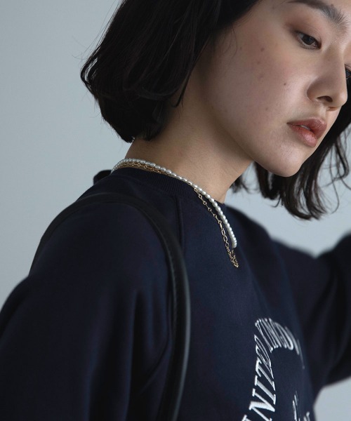 marjour（マージュール）の「CHAIN×PEARL NECKLACE（ネックレス・レディース・ホワイト系・FREE）」の3枚目の写真