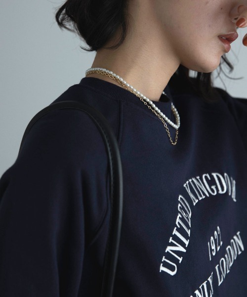 marjour（マージュール）の「CHAIN×PEARL NECKLACE（ネックレス・レディース・ホワイト系・FREE）」の4枚目の写真